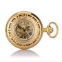 Numerals Skeleton Pocket Watch – Gold Plated, thumbnail 7 of 8