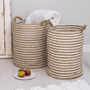 Striped Wicker Baskets, thumbnail 2 of 5