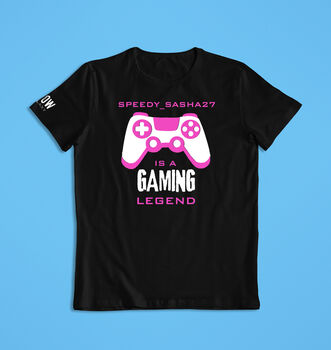 Gamer Personalised Glow In The Dark T Shirt, 4 of 6