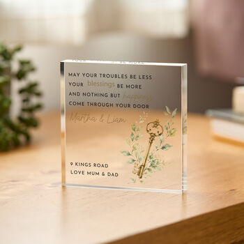 New Home Blessings Acrylic Plaque Gift, 2 of 3