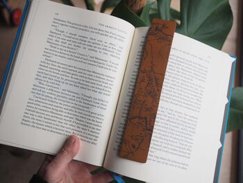 Personalised Map Of Ben Nevis Leather Bookmark, 2 of 4