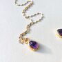 Carved Amethyst Vintage Chain Necklace, thumbnail 6 of 7