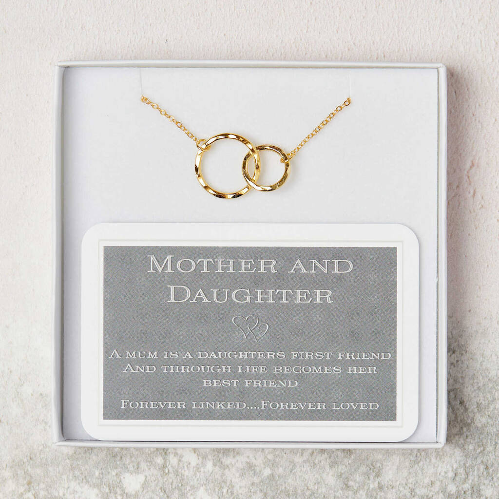 Mother And Daughter Sterling Infinity Circles Necklace, 1 of 4