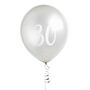 Five Silver 30th Birthday Party 30 Balloons, thumbnail 2 of 2