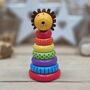 Wooden Lion Stacking Ring, thumbnail 1 of 4