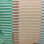 Combed Stripe Cushion, Pastel Mint, Peach + Grey, thumbnail 4 of 5