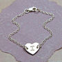 Girls Personalised Sterling Silver Heart Bracelet, thumbnail 2 of 4