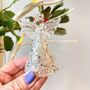 Christmas Glass Hanging Angel With Sparkle Skirt, thumbnail 4 of 4