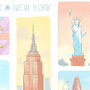 New York Landmarks Fine Art Print, thumbnail 4 of 5