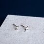 Sterling Silver Dainty Star Stud Earrings, thumbnail 3 of 8