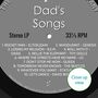 Personalised Birthday Music Print For Dad Favourite Songs Gift, thumbnail 2 of 12