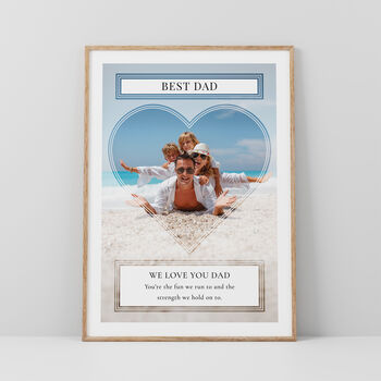 Best Dad Personalised Photo Print Wall Art Gift For Dad, 2 of 6
