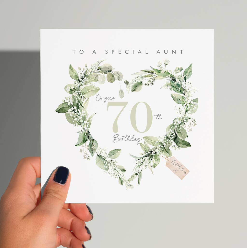 Personalised Floral 70th Birthday Card