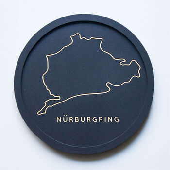 Racing Car Gift For Him Nurburgring F1 Car Gift Coaster, 2 of 4