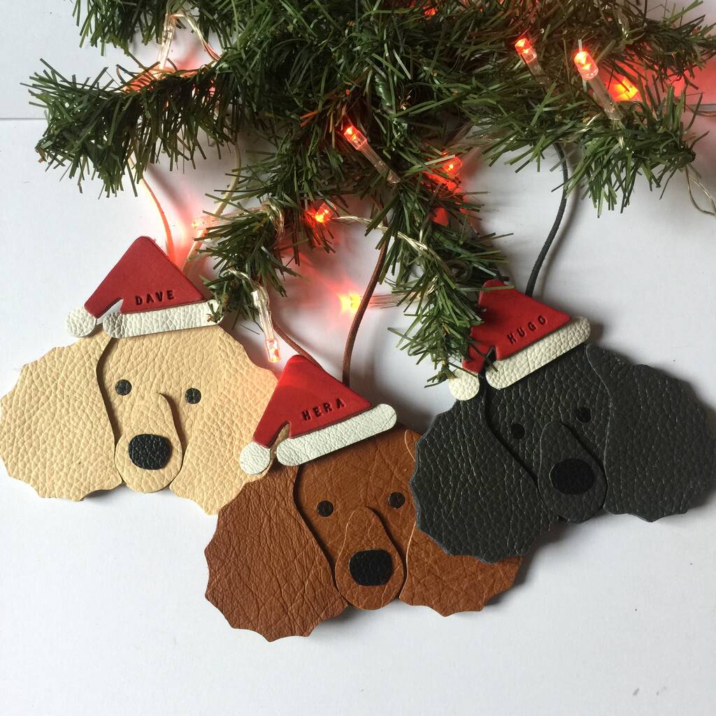 Personalised Poodle Christmas Decoration By The Dogs Collars UK