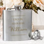 Personalised Classic Engraved Stainless Steel Hip Flask, thumbnail 4 of 8