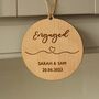 Personalised Engaged Hanging Keepsake,Couple Engagement, thumbnail 3 of 5