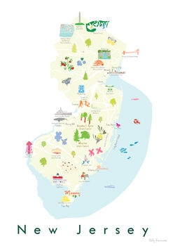 New Jersey State Map USA Art Print, 3 of 3