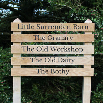 Ladder Direction Oak Sign Post, Up To Eight Tiers, 3 of 10