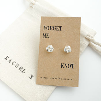 Silver Knot Earrings. Forget Me Knot, 5 of 7