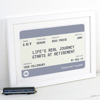 Personalised Train Ticket Retirement Print, 2 of 5