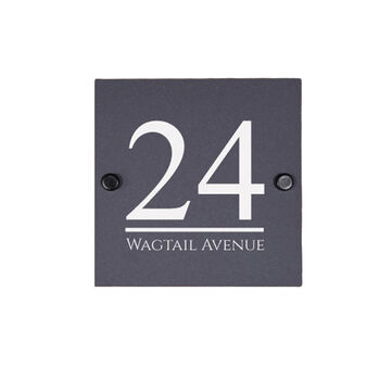 Personalised Grey Acrylic House Number Or Name Sign New Home Gift, 3 of 3