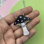 Black And Silver Toadstool Necklace, thumbnail 2 of 4