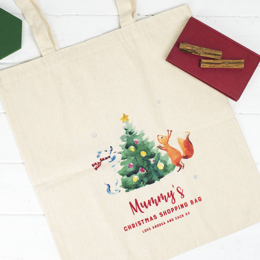 Personalised Christmas Shopping Tote Bag By XOXO | notonthehighstreet.com