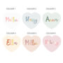 Children's Personalised Rainbow Name Heart Cushion, thumbnail 2 of 3