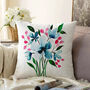 Floral Cushion Cover With Blue, Pink And Green Colours, thumbnail 1 of 4