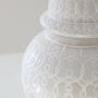 Large White And Grey Patterned Ginger Jar, thumbnail 3 of 4
