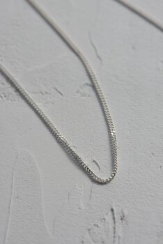 Sterling Silver Curb Chain Necklace, 2 of 5