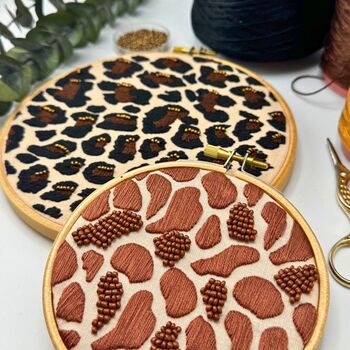 Mini Leopard Print Embroidery Kit, 12 of 12