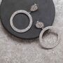 Crystal Encrusted Round Hoop Drop Statement Earrings, thumbnail 1 of 3