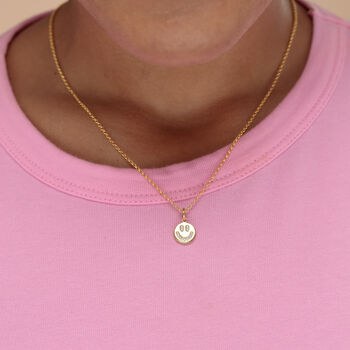 Smiley Face Charm Necklace, 4 of 8