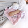 Personalised Pink Lamb Baby Comforter, thumbnail 3 of 5