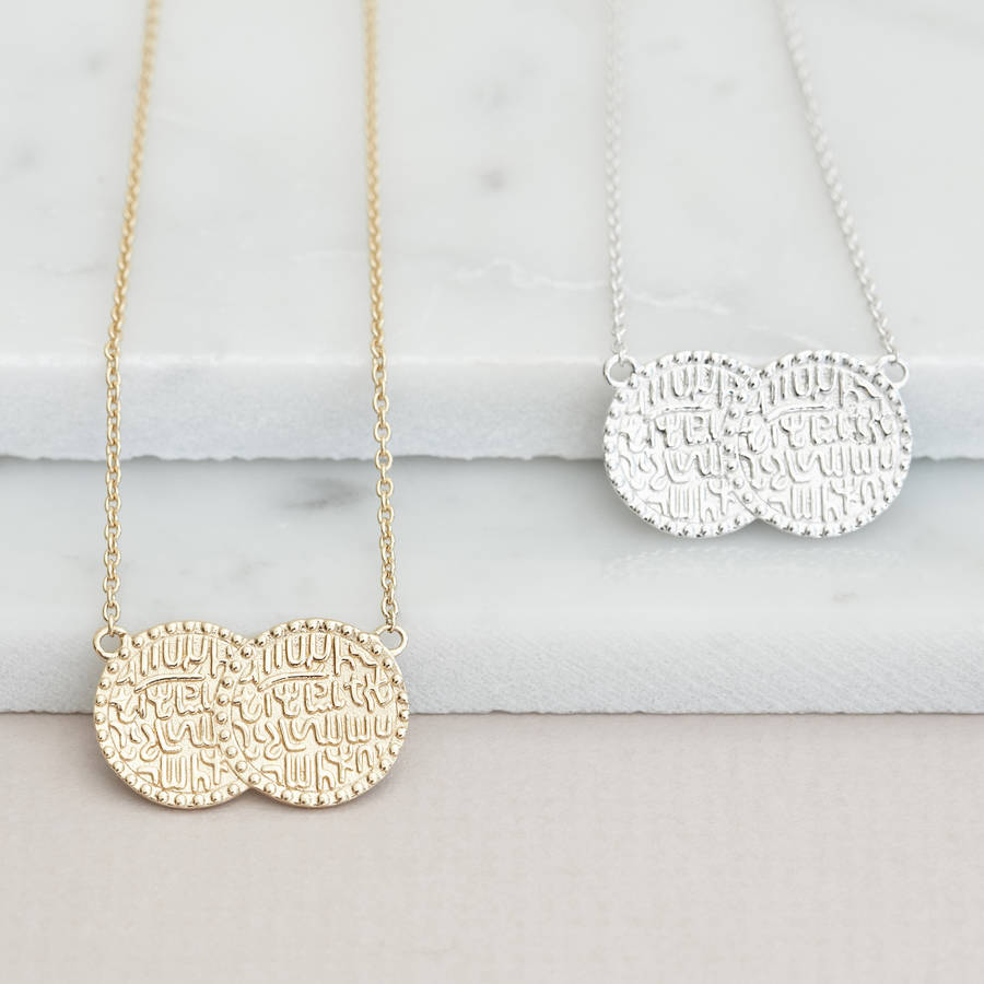 double coin necklace for prosperity by muru talisman