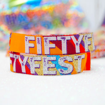 50 Fest 50th Birthday Party Festival Wristbands, 10 of 12