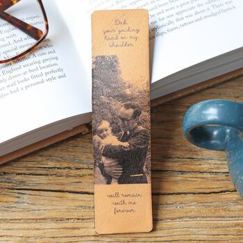 Personalised Photo Leather Bookmark, 2 of 3