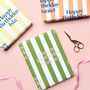 Personalised Striped Text Wrapping Paper, thumbnail 1 of 9