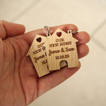 Our New Home Keyrings For Couples, Housewarming Gift For New Home Owners, 2 of 2