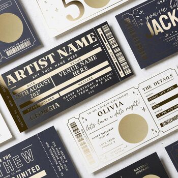 Personalised Concert Ticket Birthday Gift Voucher, 9 of 9