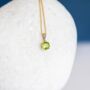 9ct Gold August Birthstone Necklace, thumbnail 2 of 12