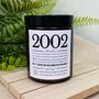 Personalised 21st 2002 Timeline Birthday Amber Candle, thumbnail 1 of 5