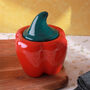 G Decor Garden Harvest Ceramic Bell Pepper Pot Elegant Organic Form Storage Jar, thumbnail 6 of 7