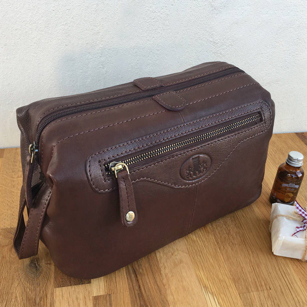 Luxury Wash Bag Womens Leather