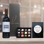 Vino Coco Personalised Mother's Day Red Wine And Truffles Gift Set, thumbnail 1 of 9