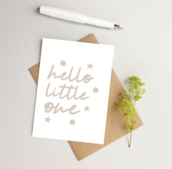 Hello Little One New Baby Card, 3 of 3