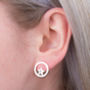 Sterling Silver Initial Star Earrings, thumbnail 1 of 7