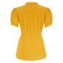 Eva Short Sleeve Blouse In Mustard Vintage 1940s Style, thumbnail 2 of 3